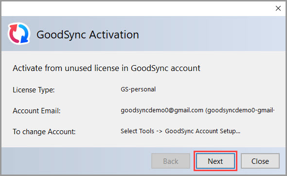 確認賬戶與 License 類型