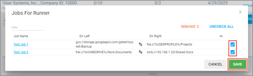 Control Center 為 Runner 分配 Job