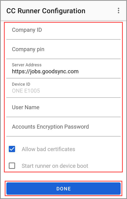 Android Runner 配置