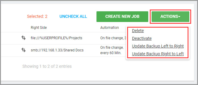 Control Center Job 批量操作